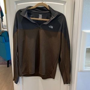 The North Face Flight Series Brown Gray quarter Zip Mens Large Jacket